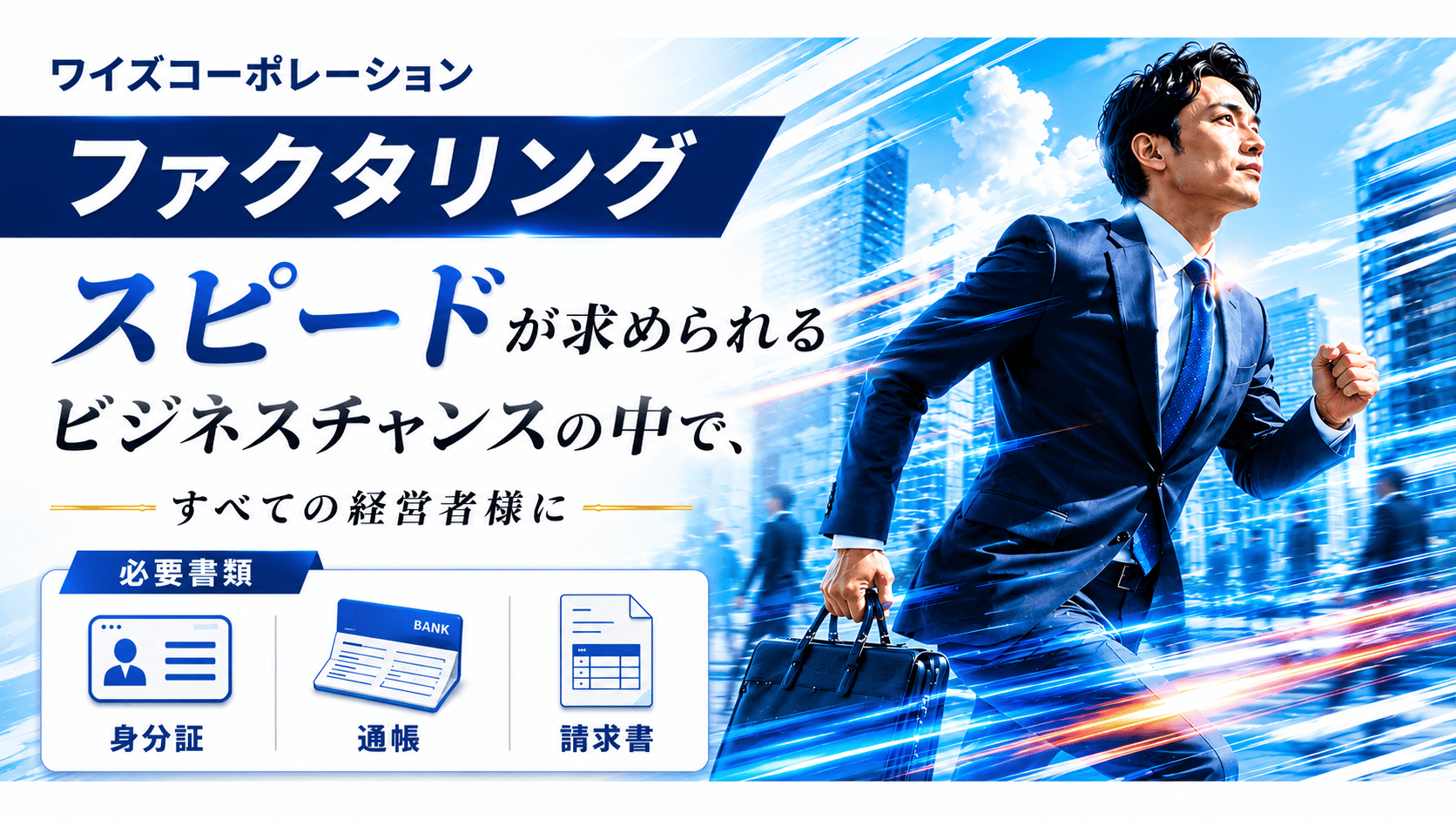 ファクタリング スピードが求められるビジネスチャンスの中で、すべての経営者様に